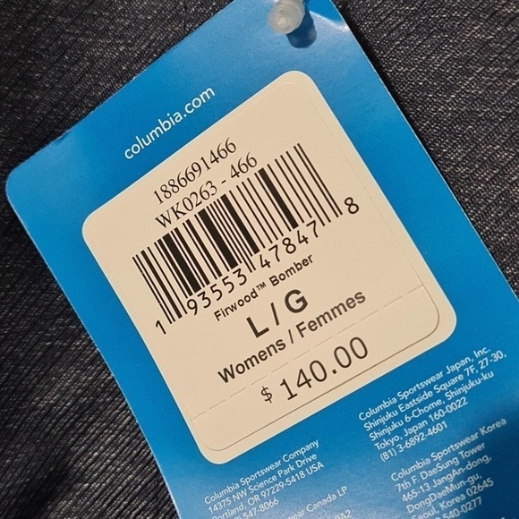 Columbia Bomber Jacket Coat Size Large NWT - Picture 3 of 10